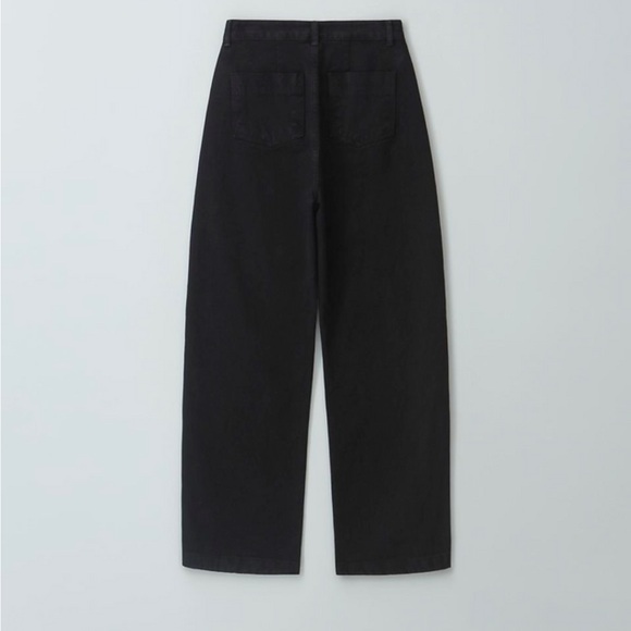 NWT Moia curved dyed denim black wide leg pant size S - Picture 6 of 16